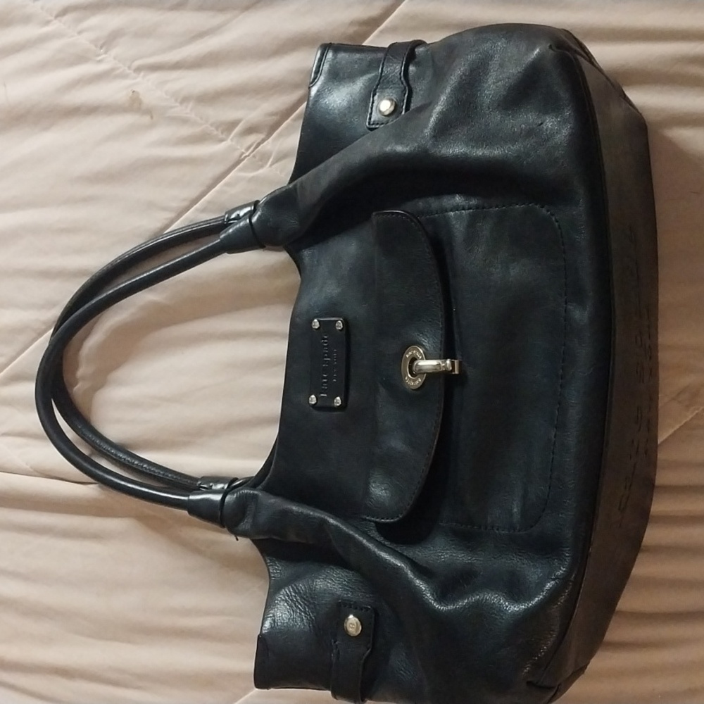 Kate Spade Kent Stevie Alessandra Shoulder Bag – Black Leather